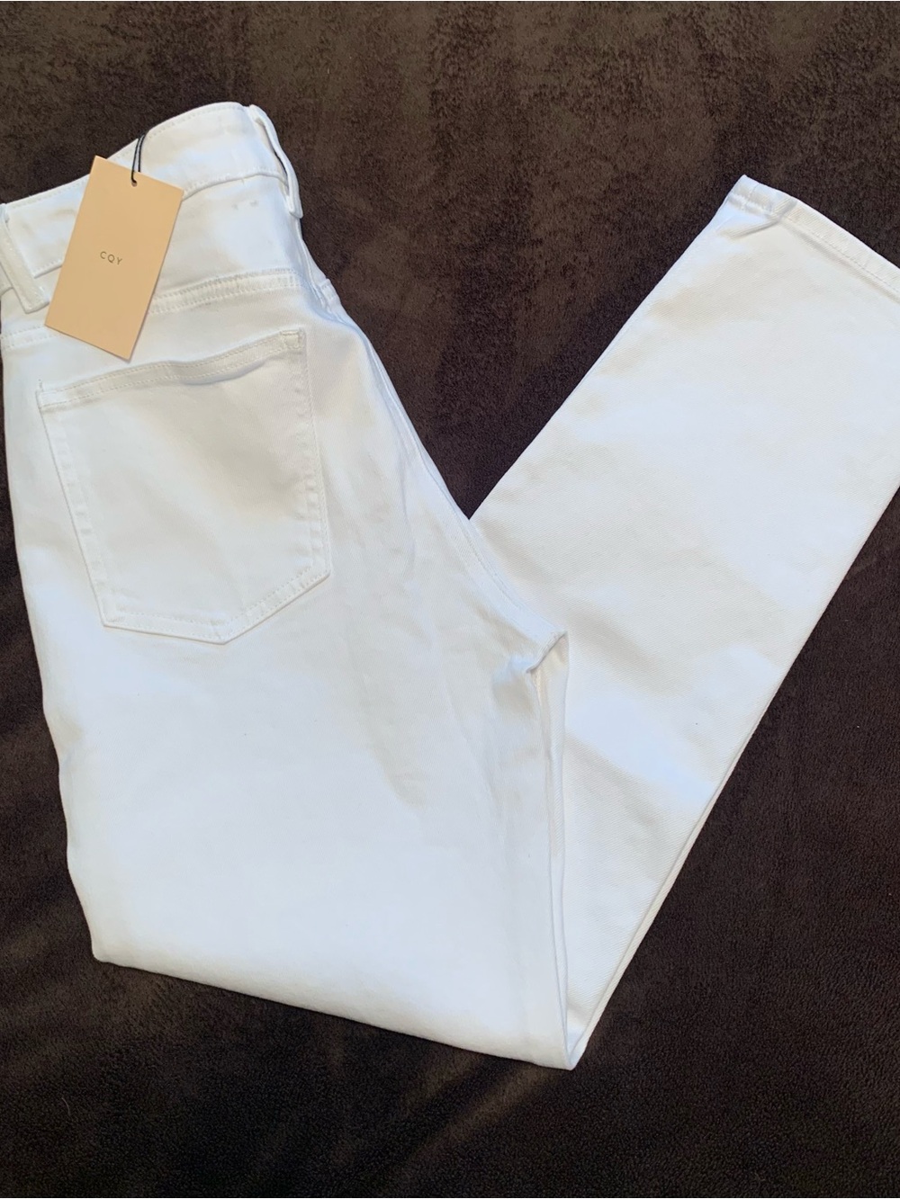 CQY ladies White high rise FRIEND 77% cotton Size 27 Jeans NWT